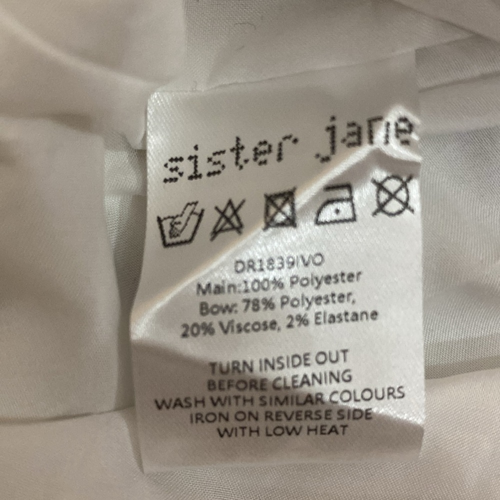 Sister Jane Women’s Ivory Jacquard Short Sleeve Dress. NWT. Size 4 - Picture 10 of 10